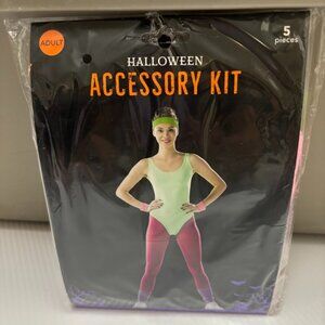 Workout Exercise 5 Pc Headband, Wrist Bands & Leg Warmers Halloween Accessory